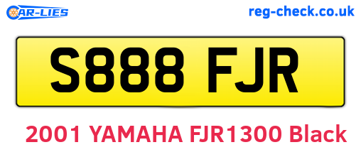 S888FJR are the vehicle registration plates.