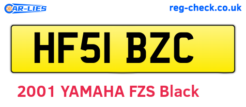 HF51BZC are the vehicle registration plates.