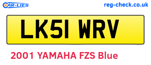 LK51WRV are the vehicle registration plates.