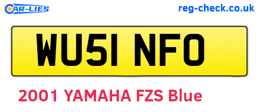 WU51NFO are the vehicle registration plates.