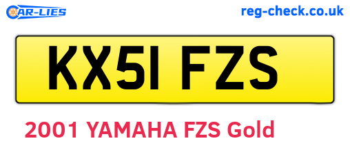 KX51FZS are the vehicle registration plates.