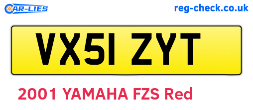 VX51ZYT are the vehicle registration plates.