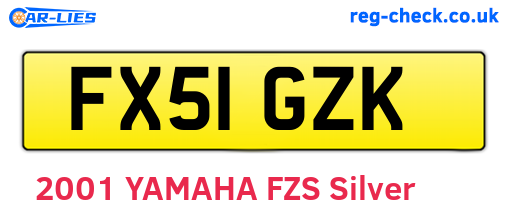 FX51GZK are the vehicle registration plates.