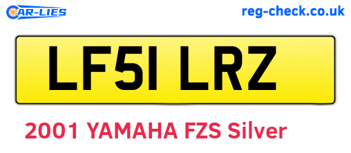 LF51LRZ are the vehicle registration plates.