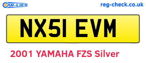 NX51EVM are the vehicle registration plates.