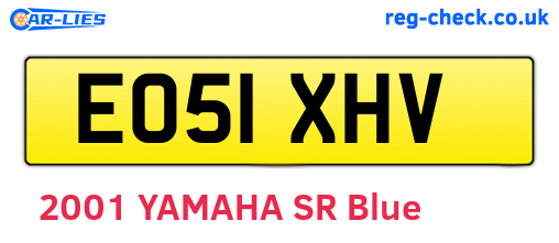EO51XHV are the vehicle registration plates.