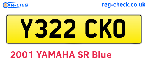 Y322CKO are the vehicle registration plates.