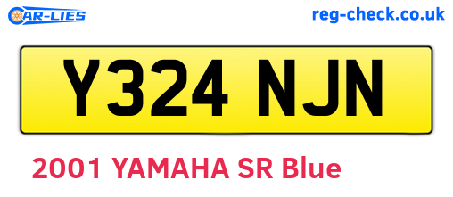 Y324NJN are the vehicle registration plates.
