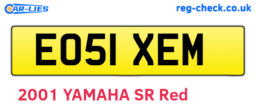 EO51XEM are the vehicle registration plates.