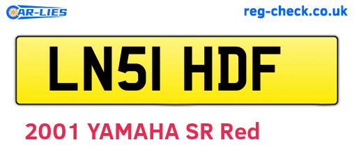 LN51HDF are the vehicle registration plates.