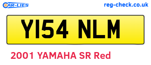 Y154NLM are the vehicle registration plates.