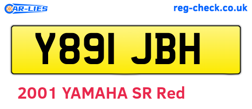 Y891JBH are the vehicle registration plates.