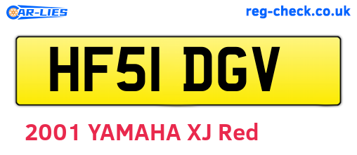 HF51DGV are the vehicle registration plates.