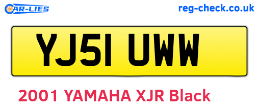 YJ51UWW are the vehicle registration plates.