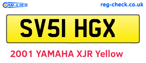 SV51HGX are the vehicle registration plates.