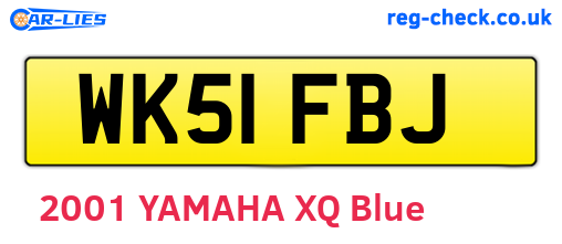 WK51FBJ are the vehicle registration plates.