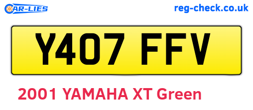 Y407FFV are the vehicle registration plates.