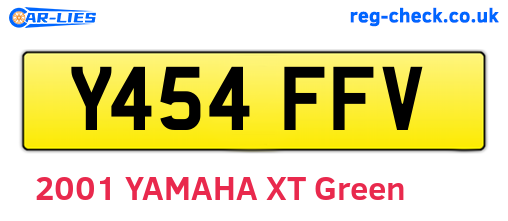 Y454FFV are the vehicle registration plates.