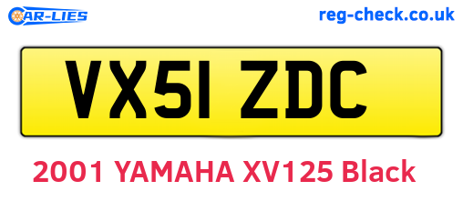 VX51ZDC are the vehicle registration plates.