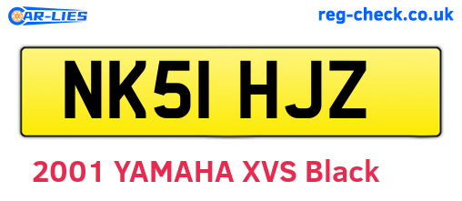 NK51HJZ are the vehicle registration plates.