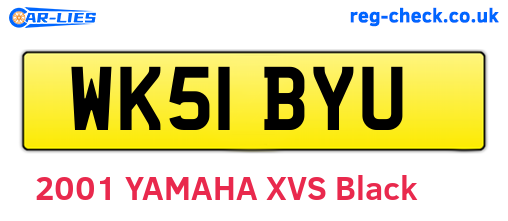 WK51BYU are the vehicle registration plates.