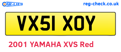 VX51XOY are the vehicle registration plates.
