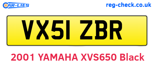 VX51ZBR are the vehicle registration plates.