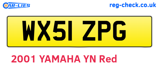 WX51ZPG are the vehicle registration plates.
