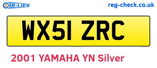 WX51ZRC are the vehicle registration plates.