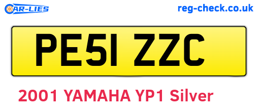 PE51ZZC are the vehicle registration plates.
