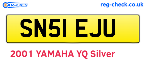 SN51EJU are the vehicle registration plates.