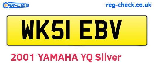 WK51EBV are the vehicle registration plates.