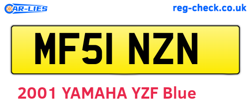 MF51NZN are the vehicle registration plates.
