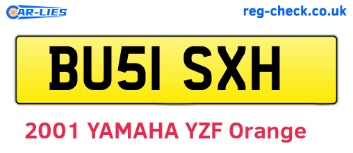 BU51SXH are the vehicle registration plates.