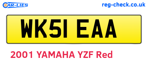 WK51EAA are the vehicle registration plates.