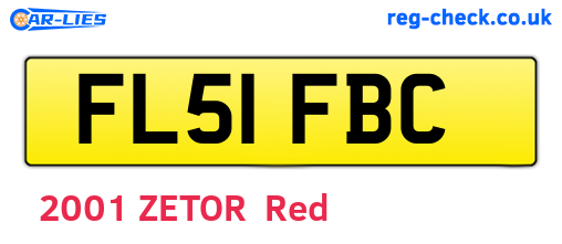 FL51FBC are the vehicle registration plates.