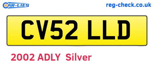 CV52LLD are the vehicle registration plates.