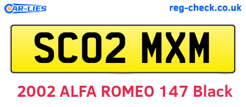 SC02MXM are the vehicle registration plates.