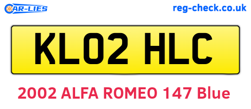 KL02HLC are the vehicle registration plates.