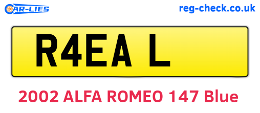 R4EAL are the vehicle registration plates.