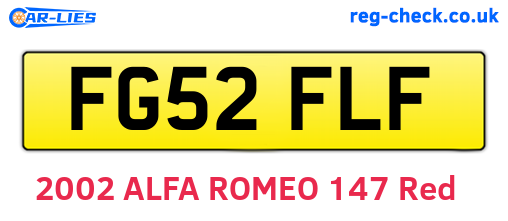 FG52FLF are the vehicle registration plates.