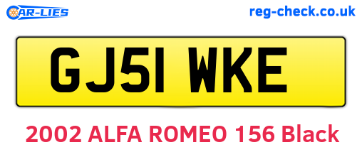 GJ51WKE are the vehicle registration plates.