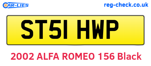 ST51HWP are the vehicle registration plates.