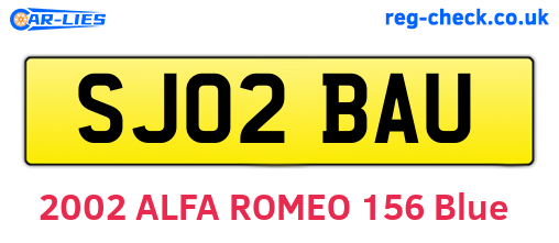 SJ02BAU are the vehicle registration plates.