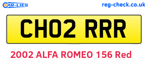 CH02RRR are the vehicle registration plates.