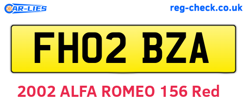 FH02BZA are the vehicle registration plates.