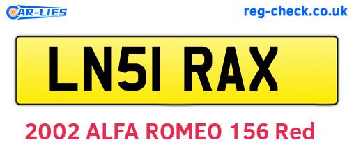 LN51RAX are the vehicle registration plates.