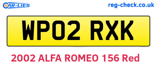 WP02RXK are the vehicle registration plates.