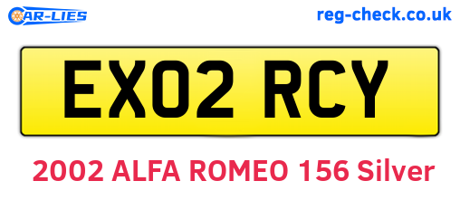 EX02RCY are the vehicle registration plates.