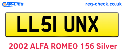 LL51UNX are the vehicle registration plates.